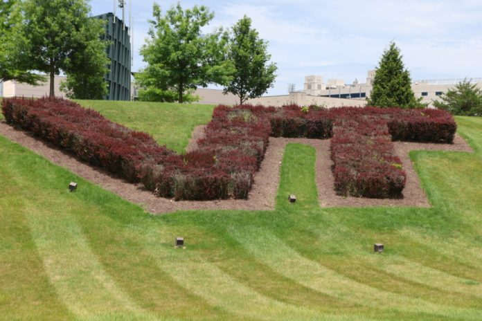 A view from outside of Virginia Tech's Athletics Facilities on its campus in Blacksburg, Virginia (Photo by Nathaniel Cline/Virginia Mercury)