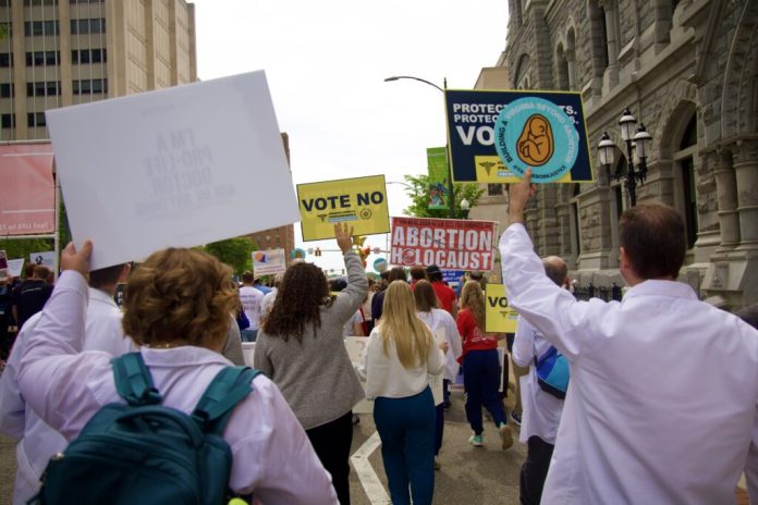 Attendees of the Virginia March For Life on April 22, 2026. (Photo by Charlotte Rene Woods/Virginia Mercury)