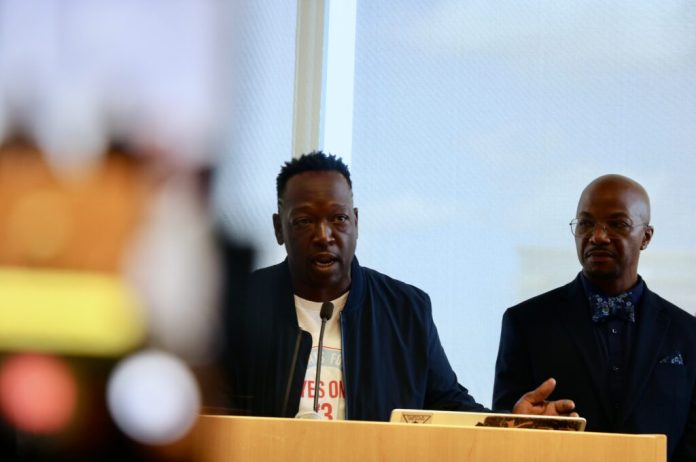 Jamel Ridgenal speaks in Norfolk on Aug. 6, 2026 about his support for a Virginia constitutional amendment to allow automatic restoration of voting rights to people with felony convictions who have completed their sentences. (Photo by Charlotte Rene Woods/Virginia Mercury)